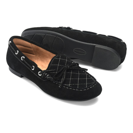 Tessie in Black Suede - top view
