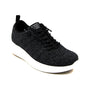 Sneaker, Coogee by Woolloomooloo, black knit with black laces and thick white soles, everyday wear, sustainable materials.