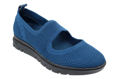 Comfy in Navy Knit Fabric - side view