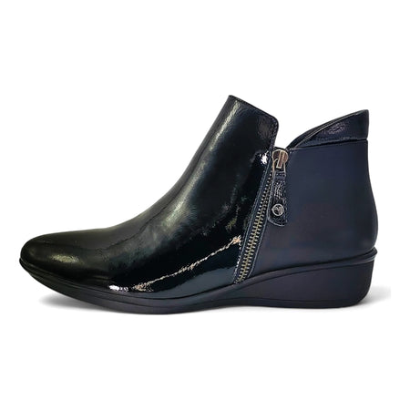 Damascus in Black Patent - top view