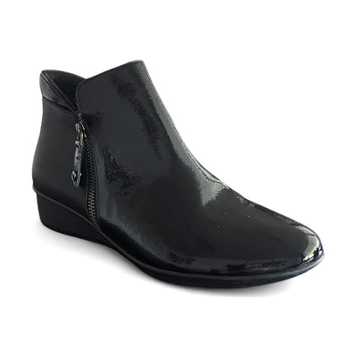 Damascus in Black Patent - side view