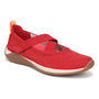 Sneaker, Ryka Era Mary Jane, white/neutral synthetic, crossover straps, gum sole, side and top views shown.