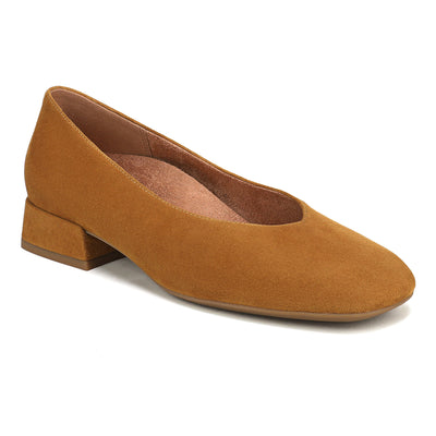 Petra in Golden Brown Suede - side view