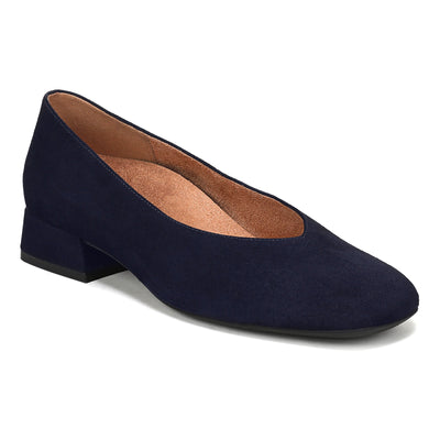 Petra in Navy Blazer Suede - side view