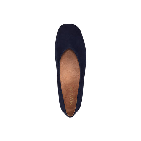 Petra in Navy Blazer Suede - top view