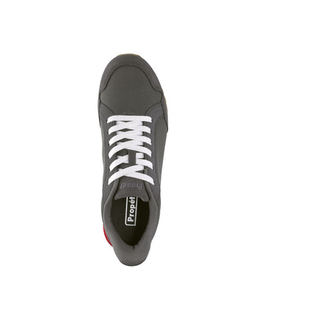 Carmine in Grey - top view