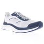 Propet 392 DuroCloud men's sneaker in White Navy with mesh upper, lace-up closure, and thick athletic