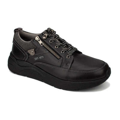 Mogul in Black Leather - side view
