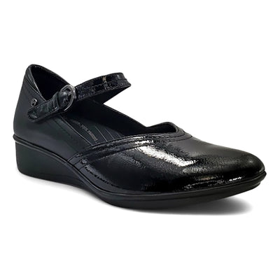 Narita in Black Patent - side view
