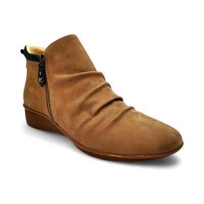 Plymouth in Toffee Nubuck Navy - side view