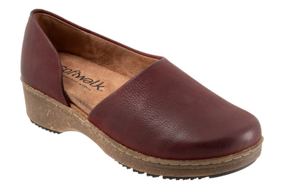 Addie in Dark Red Nubuck - side view