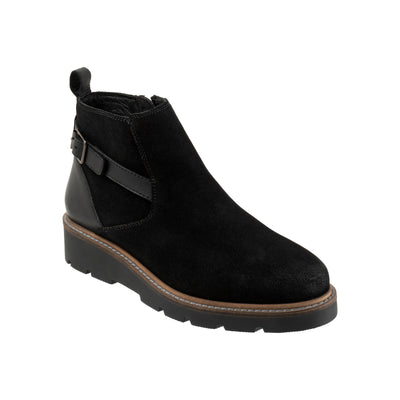 Waneta in Black Suede - side view