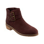 Boot, brown leather, Softwalk Rochester; two buckles, low block heel, ridged rubber sole for traction and comfort.