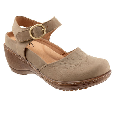 Mabelle Tooling in Taupe Nubuck - side view