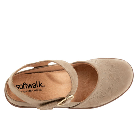 Mabelle Tooling in Taupe Nubuck - top view