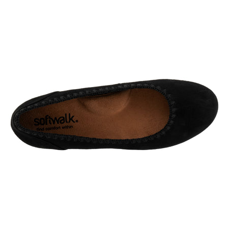 Sonoma Embroidery in Black Suede - top view