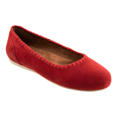 Sonoma Embroidery in Red Suede - side view