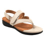 Sandal, beige/tan, Softwalk Tracy 2.0, adjustable ankle and toe straps, black sole, memory foam footbed.