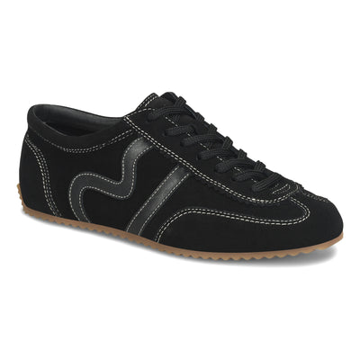 Aubree in Black Suede - side view