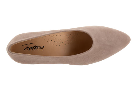 Kimber in Taupe Suede - top view