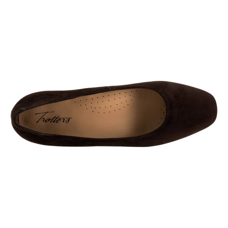 Denisse in Brown Suede - top view