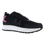 Sneaker by Mykos, black with pink accents, cushioned sole, supportive design for daily comfort.