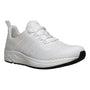 Sneaker, white mesh, Propet Tour Knit with thick sole, suitable for orthotics and walking comfort.