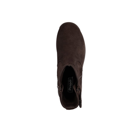 Laney in Brown Suede - top view