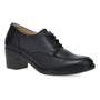 Oxford shoe, black leather Dansko Maris with a lace-up front and block heel.