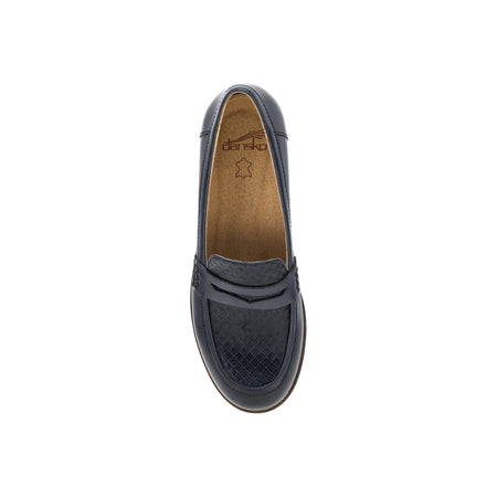 Danica in Navy Woven Wp - top view