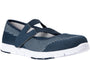 Shoe, Propet Travelwalker EVO Mary Jane with mesh uppers, white sole, dual elastic straps for comfort and support.
