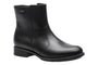 Boot, black leather, ABEO Urbana, side zipper, built-in orthotic for arch support.