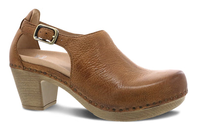 Sassy in Tan Milled Burnished - side view