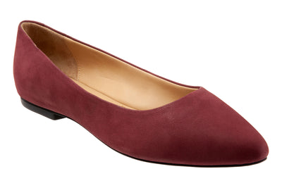 Estee in Dark Cherry Nubuck - side view