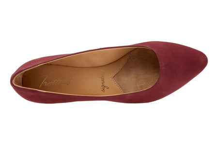Estee in Dark Cherry Nubuck - top view