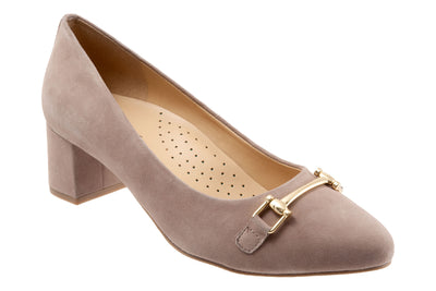 Kenzie in Taupe Suede - side view