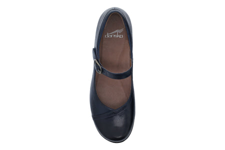 Fawna in Navy Burnished Calf - top view