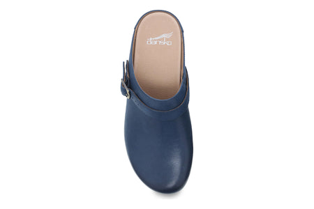 Berry in Navy Burnished Full Grain - top view