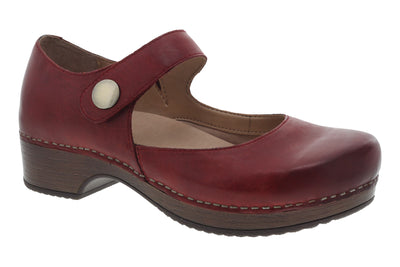 Beatrice in Red Waxy Burnished - side view