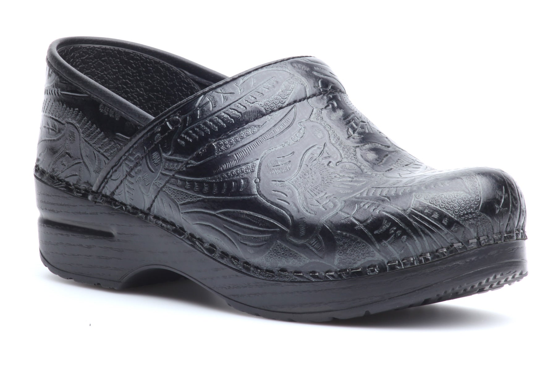 Tooled Clogs Dansko Professional Black Tooled Women's Clog – The Walking Company