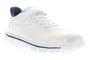 Shoe, Propet Ta Axial Fx white mesh upper with velcro strap, laces, and visible arch support on white background.