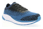 Sneaker, Propet EC, blue/black knit mesh upper, black laces, white sole, removable textile insole for comfort.