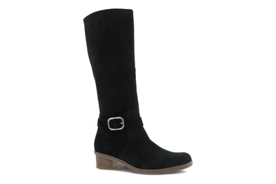 Dalinda in Black Waterproof Suede - side view