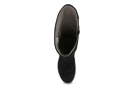 Dalinda in Black Waterproof Suede - top view