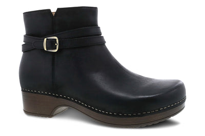 Brook in Black Burnished Nubuck - side view