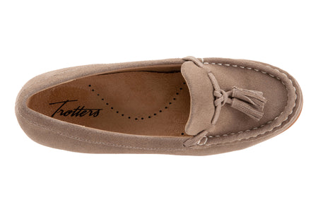 Dawson in Stone Suede - top view