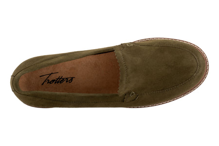 Fayth in Olive Suede - top view
