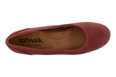 Sonoma in Cherry Red Embossed - top view