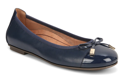 Minna in Navy Nappa Leather - side view