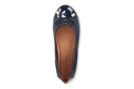 Minna in Navy Nappa Leather - top view